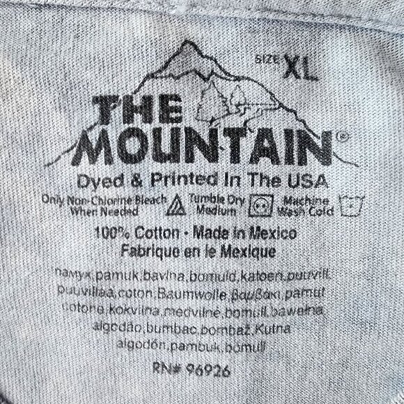 The Mountain Child XL T-Shirt Puppy Love Graphic Blue Tie Dye Multicolor Top - Picture 5 of 7